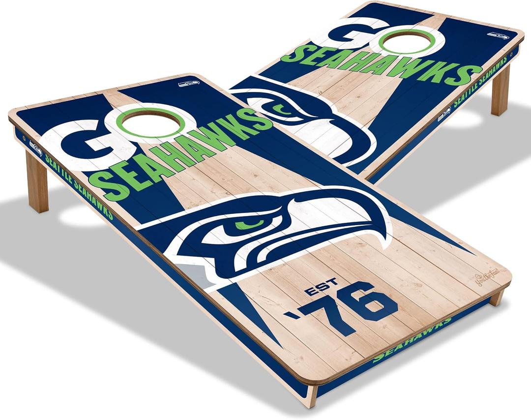 YouTheFan NFL 2’ x 4’ Professional Wood Cornhole Game