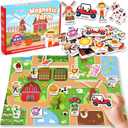 Fridge Magnets for Toddlers 1-3, Refrigerator Magnetic Toys for Baby Boys Girls, 35 PCS Foam Farm & Animals, Preschool Learning Games, Ideal Educational Birthday Gift for Kids Ages 3 4 5 Years Old