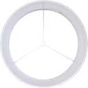 Set of 2 Pure White Linen Drum Lamp Shade 13" Top x 13" Bottom x 10" High (Spider) Contemporary Lamp Shades for Table Lamps & Bedside Lamps Replacement Lampshade - GO&SO - Assembly is Required