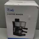 6 Bar Espresso Machine, 800W Compact Coffee Maker with Stainless Steel Cup Warmer, Steam Milk Frother, Automatic Pressure Relief, Cappuccino & Latte Maker, Black, for Home and Office