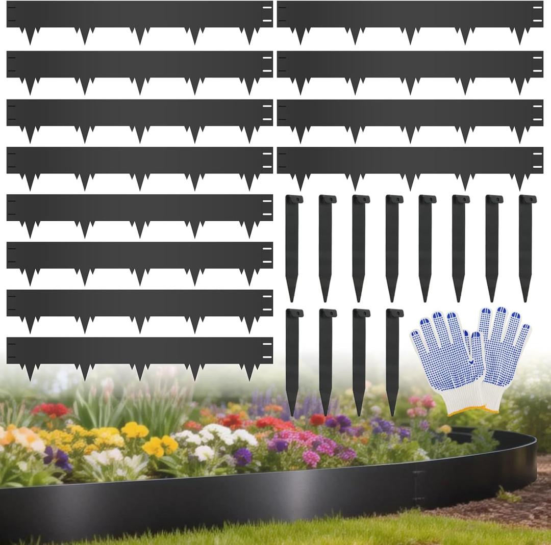 40FT Metal Landscape Edging, 12-Pack 40"L x 6.5"H Rust-Proof Border