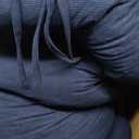 idee-home Papasan Chair Cushion, Circle Papasan Chair Cushion with Corduroy Cover (Without Chair) for Bowl Chair, 48 X 48 Inch, Navy