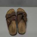 ODOLY Unisex Cork Foot bed Slide Sandal, Arch Support Summer Outdoor Sandals with Adjustable Buckle for Women and Men Size 41