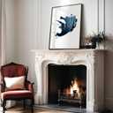 Poster Master Blue Oil Paint Poster - Oil Painting Stroke Print - Abstract & Chic Boho Art - Modern & Aesthetic Art - Living Room or Bedroom Wall Decor - 8x10 UNFRAMED (Style-04)