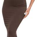 PRIMODA Women's Bodycon Spaghetti Strap Maxi Dress Ribbed Summer Sexy Slip Long Dress Fishtail Hem Dresses (Brown, S)