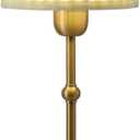 Cordless Table Lamp Rechargeable, 3 Color Portable Touch Adjustable Brightness & Darkness LED Desk Lamp with Fabric Shade, Small Lamp for Nightstand, Bedroom, Dining, Bedside, Bar (Bronze beige)
