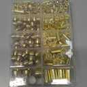 Compression Fittings Assortment kit-6 Sizes(1/8"3/16" 1/4" 5/16" 3/8" 1/2") Brass Compression Sleeves Ferrules & Insert,used to connect lines for air,water,fuel,oil and inert gases