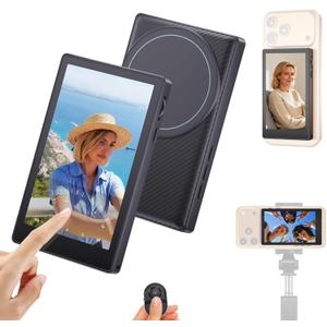 Selfie Monitor Screen for iPhone: Wireless Magnetic Vlog Kit with Touch Screen Focus Adjustment, Support 4K30fps Recording for iPhone 15/16,Back Camera Monitor for YouTube Creators TikTok Live Stream