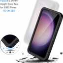 Lanhiem for Samsung Galaxy S23+ Plus Case, IP68 Waterproof Dustproof Case with Built-in Screen Protector, Rugged Full Body Shockproof Protective Cover for Galaxy S23 Plus 6.6 Inch, Black/Clear