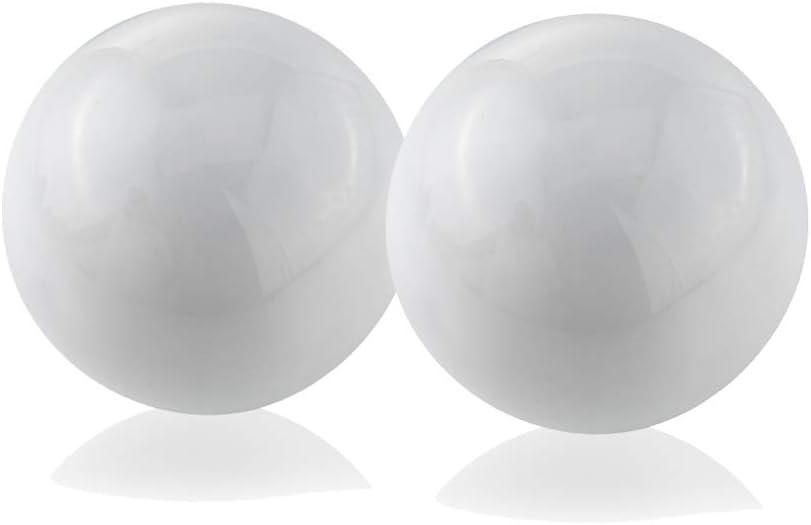 Modern Day Accents 4393T Bola Blanco White Sphere, Aluminum, Filler, Orbs Decorative Balls, Tabletop Modern Decor, Decorative Balls for Centerpiece Bowls, Home Office, Decor, 3-inch Set of 2 Balls