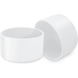 2 Pcs 3 Inch / 75mm White Water Bottle Boot, Silicone Sleeve Bumper, Accessories Bottom Protector for 20oz 30oz 40oz Tumblers