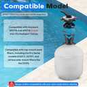 SPX0715BA3 Key Cover and Handle Assembly Compatible with Hayward Vari-flo 2-inch Multiport Valves SP0716, SP0715. SPX0715BA3 is compatible with Pro Series Top-Mount Sand Filter Models S220T2, S270T.