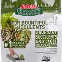 Jobe's Organics Succulent Fertilizer Spikes, Easy Plant Care for Succulent, Cactus, and Aloe Vera Plants, 12 Count