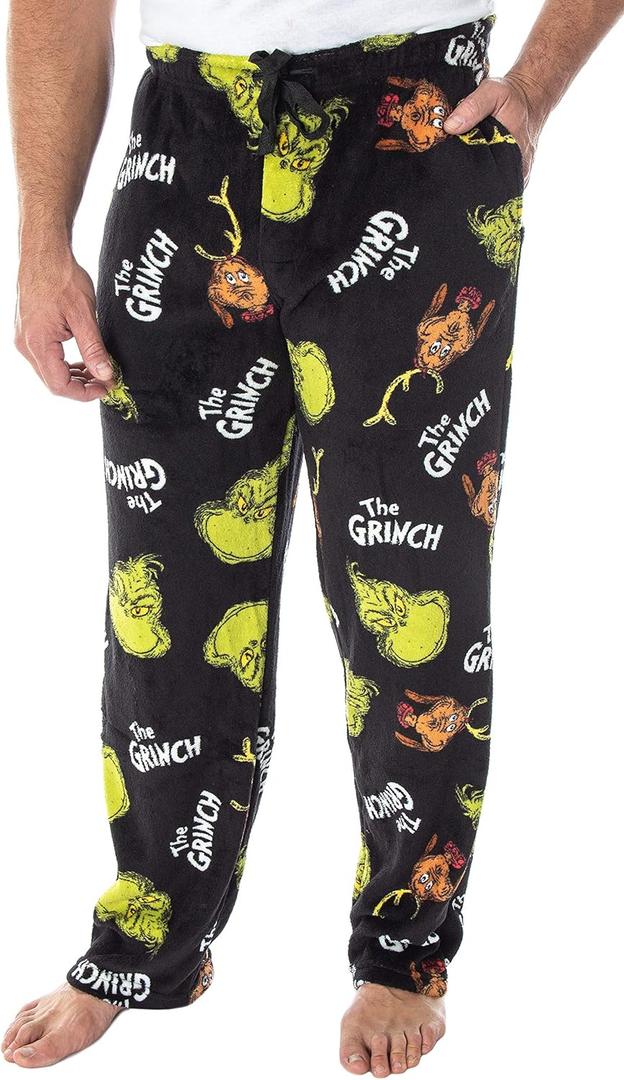 Dr. Seuss Pajamas Men's How the Grinch Stole Christmas! Pajama Pants Large