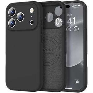 Vooii Magnetic for iPhone 17 Pro Max Case, Compatible with Magsafe (Premium Liquid Silicone) (Integrated Camera Control Button) Full Body Protective Anti-Scratch Microfiber Lining 6.9 inch, Black