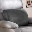 Lumbar Support Pillow for Recliner Chair/Accent Chair/Couch, Large Memory Foam Back Support Cushion for Elderly, Recliner Cushions for Back Rest, Pain Relief, Reading, Washable Cover, Dark Grey
