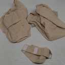 HOMEIDEAS Non-See-Through French Door Curtains Set of 2 for Front Door, Light Filtering Privacy Semi Sheer Window Curtains with Rod Pocket and Tie Back, Beige/Taupe, 26W X 72L Inch