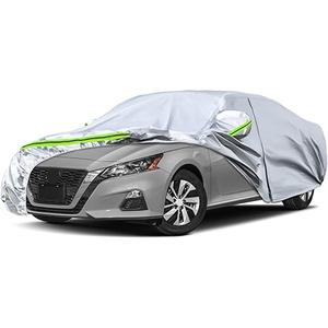 Waterproof Car Covers Replace for 2002-2025 Nissan Altima, 6 Layers Silver All Weather Custom-fit Car Cover with Zipper Door & Windproof Bands for Snow Rain Dust Hail Protection