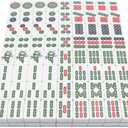 Chinese Mahjong Set Authentic Chinese No Numeric Code 0.8" Tall Tiles Mah-Jong Portable Travel Majhong Games Set for Home Party Family