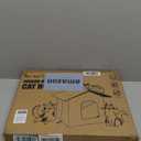 Rest-Eazzzy Outdoor Cat House, Feral Cat House Insulated with Mat and Clip, Weatherproof and Insulated, Cat Beds for Cats Kittens Puppies, Never Blow Away (Grey, S 13" X 13" X 14")