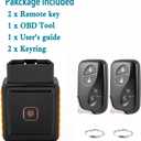 2Pcs DIY Smart Key Fob Replacement Kit for 2010-2015 Lexus RX350 RX450h GX460 08-13 Lexus LX570 11-16 Lexus CT200h Keyless Entry Remote Control 271451-5290 GNE