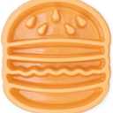 ZippyPaws Happy Bowl - Slow Feeder Dog & Puppy Bowl, Interactive Puzzle Feeder for Small, Medium, & Large Dogs, Up to 10x Slower Eating, Non Slip Base, Holds 4 Cups - Hamburger