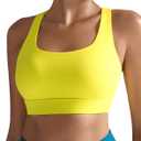 RUNNING GIRL High Impact Sports Bras for Women - Scoop Neck Strappy Sports Bra High Support Moulded Cup Workout Bra (X-Large)