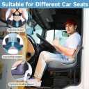 Ergonomic Memory Foam Seat Cushion for Truck Drivers Office Chairs Home Chair Cushion Car Desk Chair Non Slip Pad, Sciatica & Tailbone Pain Relief, Long Sitting Comfort Pad (Grey)