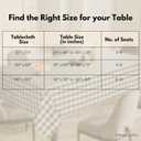 Gingham Buffalo Check 52"x70" Tablecloth 100% Cotton Washable Rustic Rectangle Table Cover Decorative for Gifts, Dining, BBQ, Buffet Parties & Camping - Grey