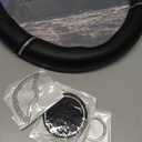 Road Comforts Leather Steering Wheel Cover - Made with PVC Leather - Anti-Slip, Universal Fit 14 1/2 inches to 15 inches - Black