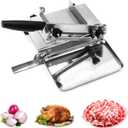 Meat slicer, GrillFancy stainless steel heavy manual frozen meat slicer, beef and lamb roll food slicer, suitable for home cooking, Cheese slicing, BBQ slicing, easy to use