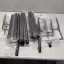 4 Pack String Light Poles for Outside, Thickened Metal Christmas Lights Hanger Pole Outdoor with Fork, Lighting Hanging Post Accessories for Patio Decor Garden Backyard Yard Outside Decorations