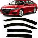 2018-2022 Tape-On Rain Guards for Honda Accord Sedan Side Window Visor Deflectors 10th Gen LX EX-L Sport Touring Durable Vent Shades 2019 2020 2021
