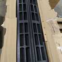 Pyle 8 ft. Rubber Curb Ramp Set, Pack of 2 Heavy Duty Non-Slip Threshold Ramps for Driveways, Garages, Sidewalks, Wheelchairs and Vehicle Access, Green Reflective Strips, 48.0x 16.0 x 2.6 Inch