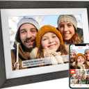 Frameo 10.1 inch Digital Picture Frame WiFi Smart Digital Photo Frame Wood IPS HD 1280 * 800 1080P Touch Screen Auto-Rotate Easy Setup to use Free Share Photos and Videos Gift for mon Father Women