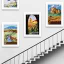 Picrit 27x40 inch Poster Frame 3 Pack, White Poster Frame, Display Poster 24 x 36 with Mat or 27 x 40 without Mat for Horizontal or Vertical Wall Mounting