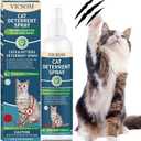 VICSOM Cat Deterrent Spray, Natural Cat Repellent Spray, Cat Scratch Deterrent for Furniture, Sofas, Rugs, Curtains, Plants, Indoor & Outdoor Keep Cats Kittens Away, No Alcohol & Trace 6.76 FL Oz