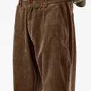 HOTake Men's Casual Corduroy Pants Relaxed Fit Baggy Sweatpants Men M(34) Dark Brown