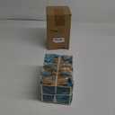 Yeaqee 50 Pcs Mini Metallic Paper Gift Bags with Handles 4x2.75x4.5'' Tiny Small Gift Bags with Thank You Tag for Wedding Favor Birthday Welcome Return Gifts(Turquoise, Gold)