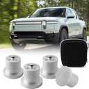 for Rivian Jack Puck Lifting Pucks Rivian R1t R1s - Tesmirror Jack Pads for Floor Jack for Rivian R1s R1t Accessories with Zippered Case 4 Pack, 3 Gen Add 4 Magnets