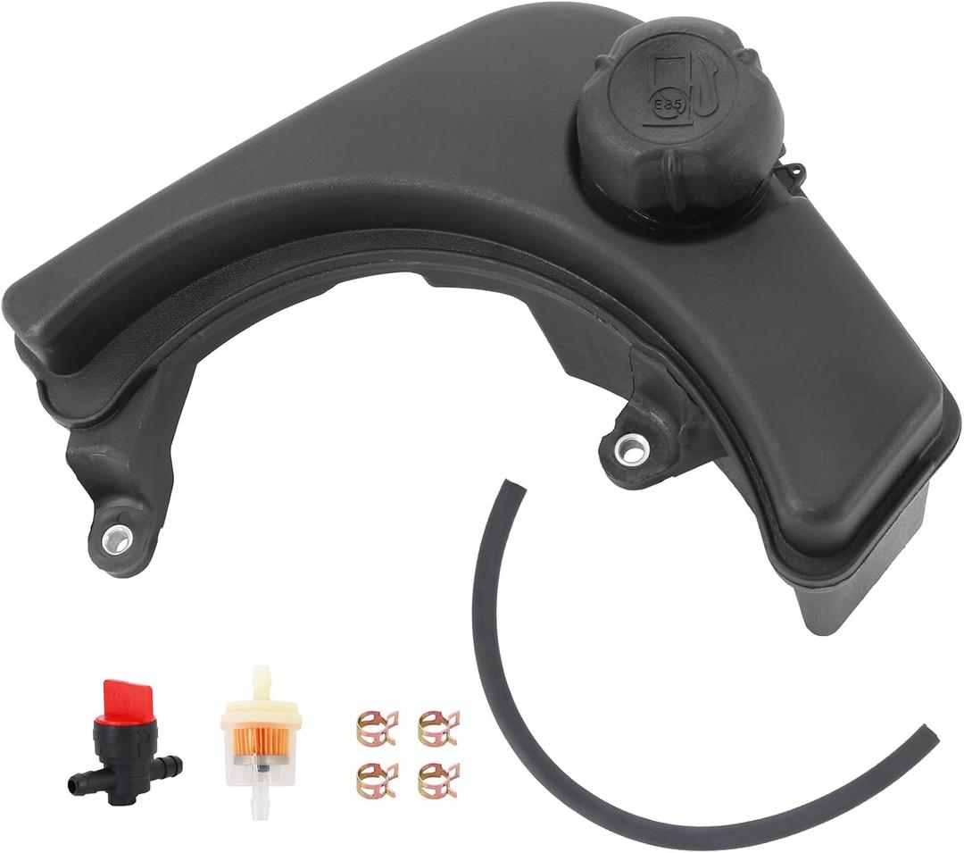 590949 Engine Fuel Tank, Gas Fuel Tank w/ Fuel Line & Fuel Shut-Off Valve Replaces 590477, 796489