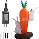 6ft Easter Inflatable Bunny Decoration, Outdoor Holiday Cartoon Bunny with Vibrant Colors, Suitable for Easter, Outdoor, Courtyard, Lawn, Garden, Parties, Classroom, Holiday, (US Plug 100-240V)