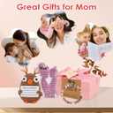 Coruja Funny Birthday Gifts for Mom Mothers Mama Mommy, Mini Positive Crochet Animals Owl with Acrylic Plaque Sign Bracelets, Emotional Cheer Up Support Positive Gifts for Mom Grandmother