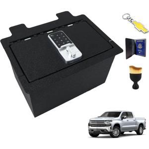 Center Console Safe Box Gun Safe Compatible with 2019-2022 Chevy Silverado 1500 / GMC Sierra 1500 NOT for Refreshed Models, Center Console Gun Safe with 4-Digit Combo Lock Center Console Safe Box Gun Safe Compatible with 2019-2022 Chevy Silverado 1500 / GMC Sierra 1500 NOT for Refreshed Models, Center Console Gun Safe with 4-Digit Combo Lock