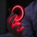 FLYNOVA Mini Drone for Kids Adults,Rechargeable UFO Flying Spinner with Lights,Birthday Party Cool Game,Indoor Outdoor Easy Operated Toys,Thanksgiving for Boys Girls Teens (Red)