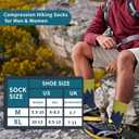 ANOTION Funny Hiking Socks for Men & Women - Moisture Wicking Lightweight Compression Socks,Women Hiking Socks Summer