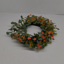 DDHS Summer Wreaths for Front Door,24 Inch Large Eucalyptus Wreath with Boxwood Leaves Three Colors of Chrysanthemums All Year Round Wreath for Indoor Outdoor Porch Farmhouse Decoration