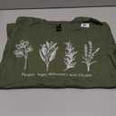 Gardening shirt for women -Parsley, Sage, Rosemary and Thyme T-Shirt (Size Medium, Olive Green)