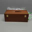 U.S. Art Supply Multi-Function Artist Tool Supply Box with Locking Clasps & Removable Tray - Wooden Art Box for Artist Supplies, Brushes, Pencils, Erasers, Tool Storage Organizer Case