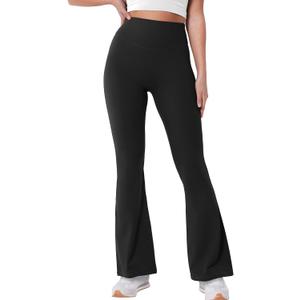 YEOREO Women's Mini Flared Workout High Waist No Front Seam Yoga Legging Pants, XL